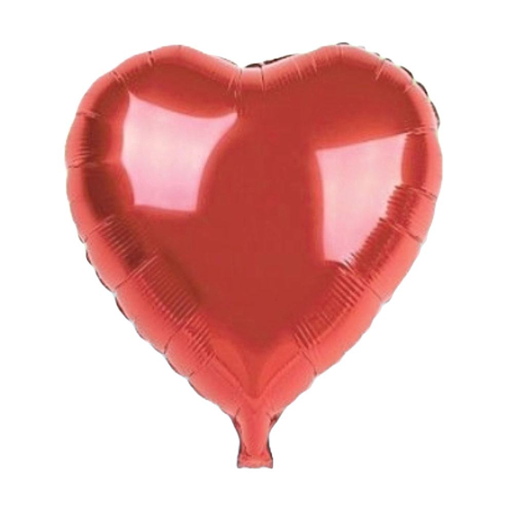 Globo metalizado corazón rojo 46cm