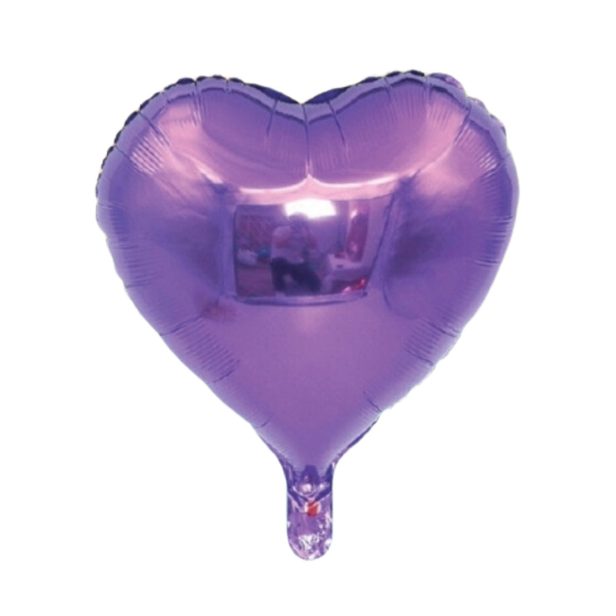 Globo metalizado corazón color violeta 46cm