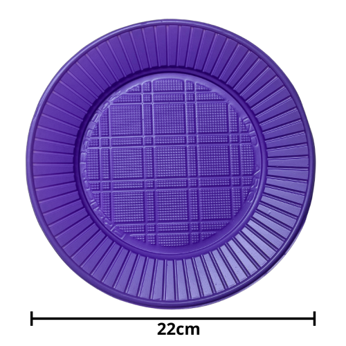 Platos Violeta  Grande Descartables x25