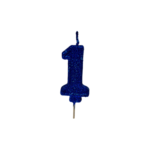 Vela Numero 1 Gibre Azul