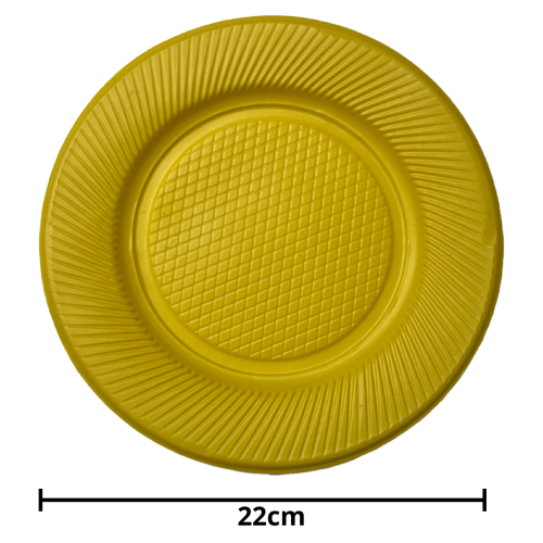 Platos Amarillo Grande Descartables x25