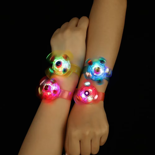 Pulsera Silicona Giratoria Led Cotillón Luminoso - Imagen 2