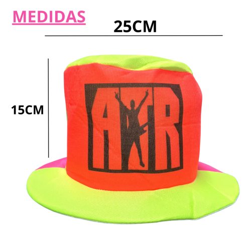 Combo Galera Alta Fluo Frases X 5 Tela Cotillon Carioca - Imagen 2