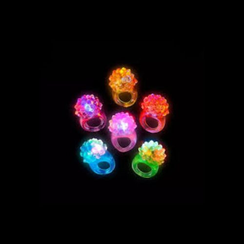 Anillos Silicona Con Luz Led Surtidos X10 Cotillon Luminoso - Imagen 3