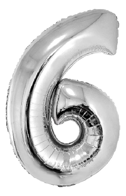 Globos Numeros Metalizados Plata Grande De 32´´ 70cm X1 Unid - Imagen 8