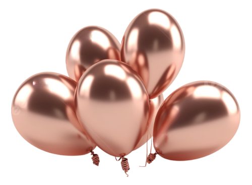 Globos Chrome Rosa Gold 10 Pulgadas Cumpleaños X12 Unid