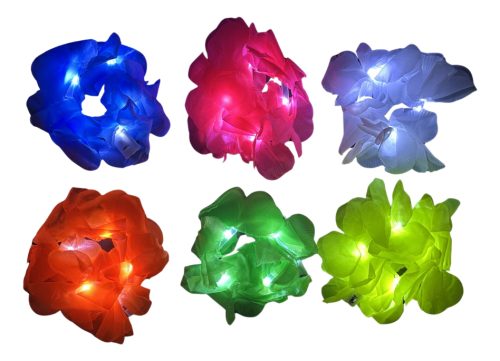 5 Pulseras Hawaiana Led Luminoso Cotillon Fiesta - Imagen 2