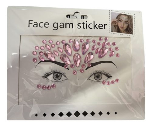 Pack Stickers Faciales X10 Gemas Autoadhesivas Cara Colores - Imagen 3