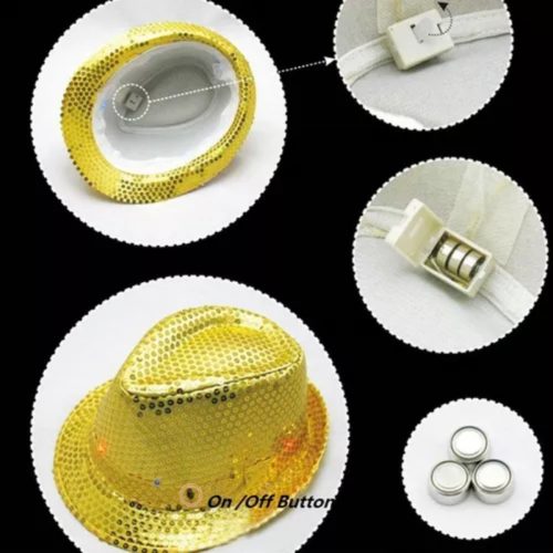 Pack 5 Sombreros Luminosos Led Tanguero Cotillon - Imagen 3