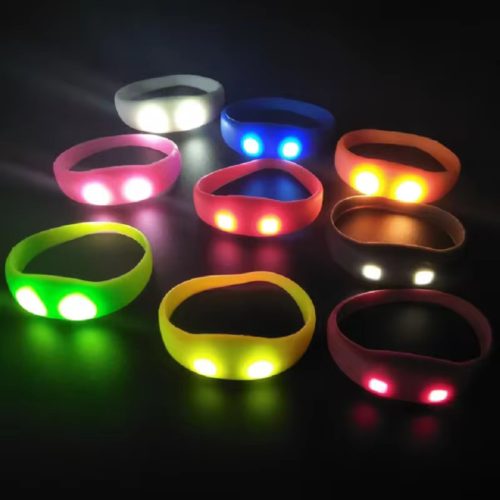 Pulsera De Goma Led X 6 Silicona Luminoso Luces Cotillon - Imagen 2