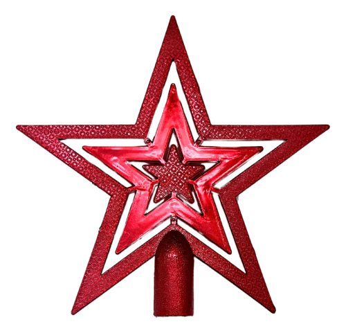 Puntal Estrella Brillo Para Árbol Adorno De Navidad 18 Cm