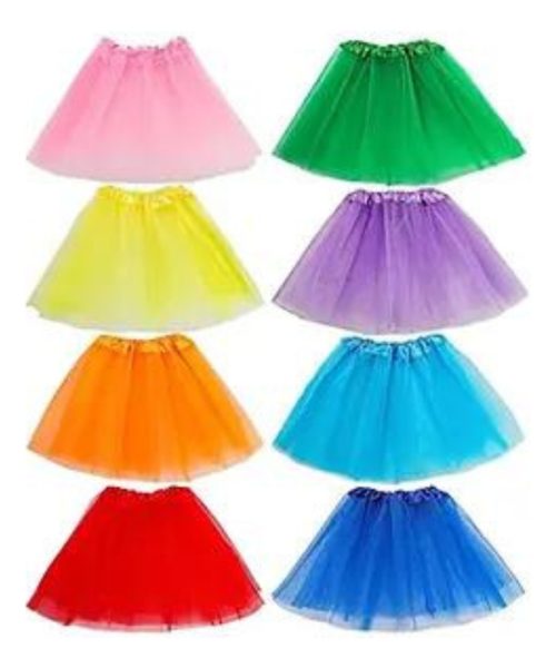 Pollera Tutu Tul De 30 Cm 3 Capas Varios Colores Cotillon - Imagen 17