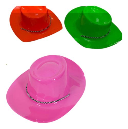 Gorros Vaquero Fluo X 5 Cotillon Carioca Fiesta