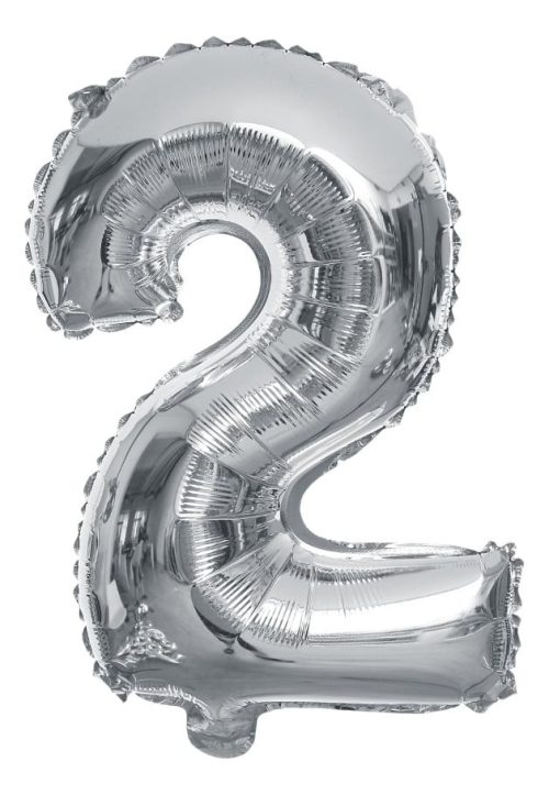 Globos Numeros Metalizados Plata Grande De 32´´ 70cm X1 Unid - Imagen 4