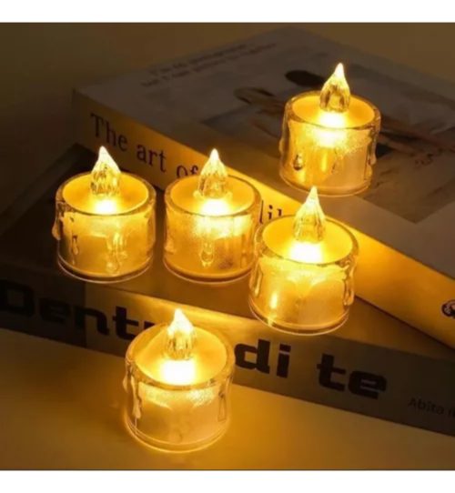 12 Velas Velitas Kit Derretidas Led Souvenirs Decoración - Imagen 3