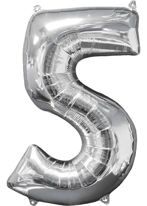 Globos Numeros Metalizados Plata Grande De 32´´ 70cm X1 Unid - Imagen 7