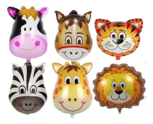 Globos Metalizados Decoración Animales 30cm X 10u