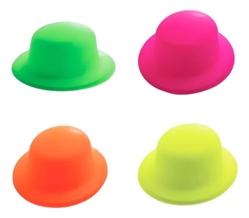 Gorros Bombin Fluo X 12 Cotillon Carioca Fiesta