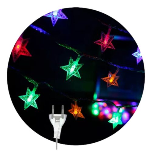 Guirnalda Luz Estrella Rgb 28 Led 5mts 220v - Imagen 3