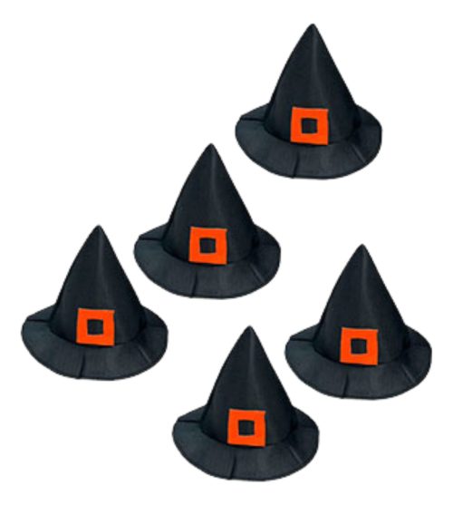 Set Gorro Bruja Halloween X5 Combo