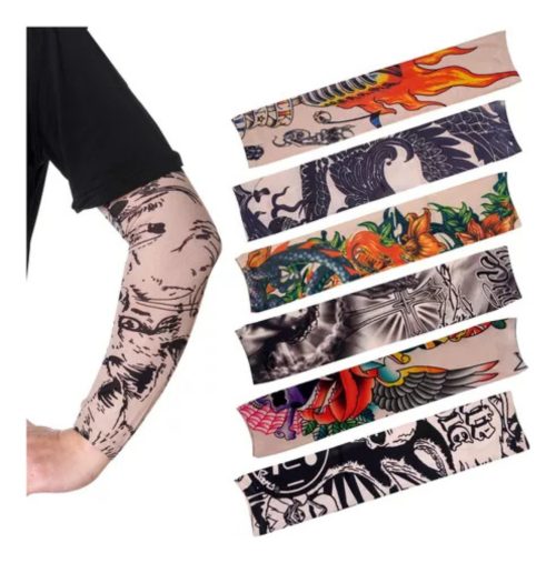 1 Par Tatuaje Manga Falsa Cotillon Fiesta Tattoo Brazo - Imagen 2