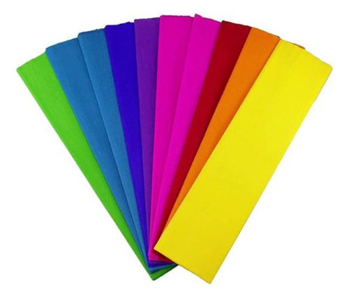 Papel Crepe 200 X 50 Cm Paquete X10 Unidades Varios Colores