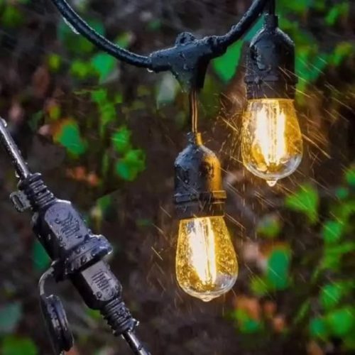 10 Mts Guirnaldas Luces Sellada Lluvia Exterior Ip65 S/luces - Imagen 5