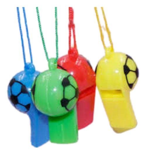 Pack 12 Silbatos Pelota Surtido Carnaval Carioca Collar - Imagen 3