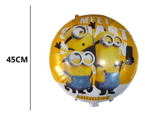 5 Globos Minions Deco Metalizado Cotillon Decoracion - Imagen 2