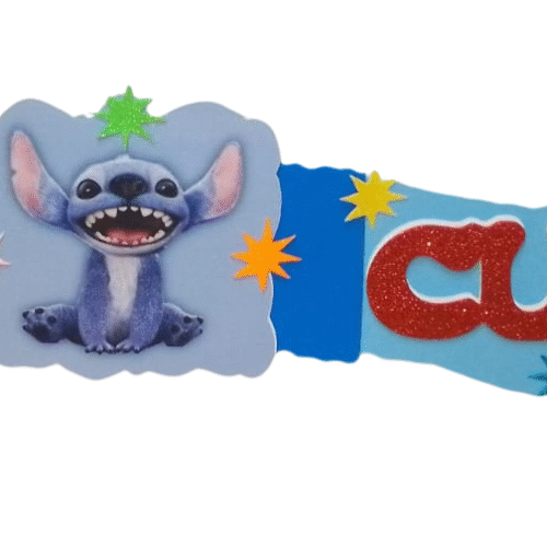 Cartel Goma Eva de stitch